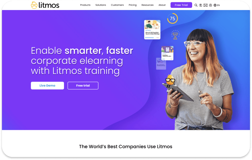 Image of Litmos's top page