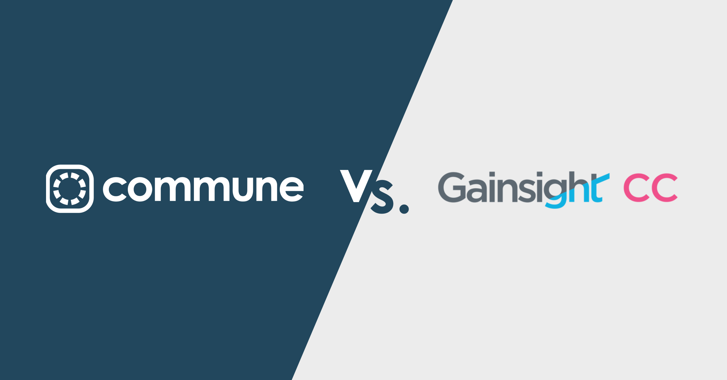 Product comparison image: Commune vs. Gainsight Customer Communities (formerly InSided)